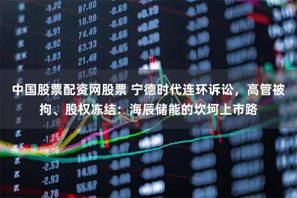 中国股票配资网股票 宁德时代连环诉讼，高管被拘、股权冻结：海辰储能的坎坷上市路
